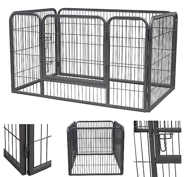 Feel2Home Freigehege Welpenlaufstall 124x80x70cm Freilaufgehege Tierauslauf günstig online kaufen