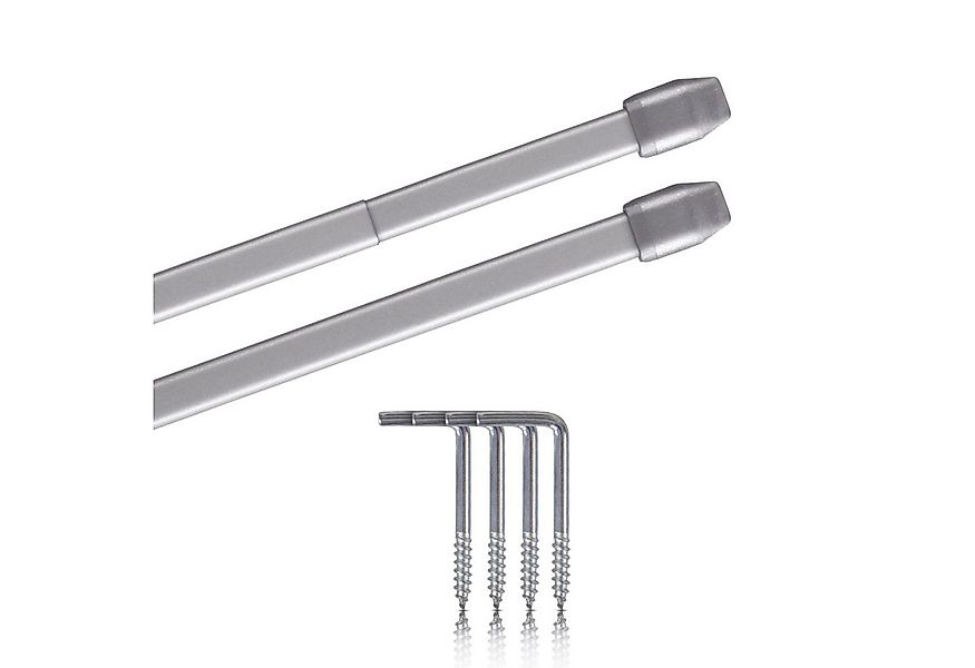 Bestlivings Vitragestange 2er-Pack, Ø 10 mm, 1-läufig, ausziehbar, mit Schr günstig online kaufen