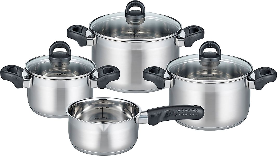 Elo Basic Topf-Set »Turmalin« Set, je 1 Fleischtopf Ø 16/20/24 cm, 1x Stiel günstig online kaufen