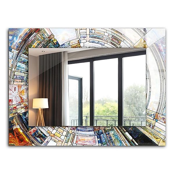 Tulup Spiegel mit Aufdruck Abstraktes Mosaik Aus Kreisen 80x60 cm Rechtecki günstig online kaufen