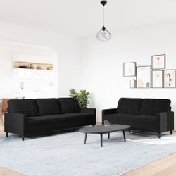 vidaXL Sofa 2-tlg. Sofagarnitur mit Kissen günstig online kaufen