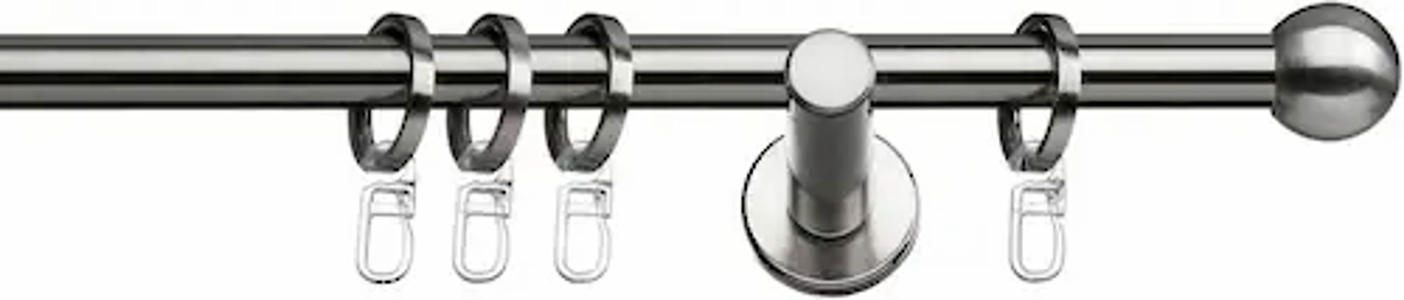 indeko Gardinenstange "Formentor" Ø 12 mm 1 läufig-läufig Fixmaß Komplett-S günstig online kaufen
