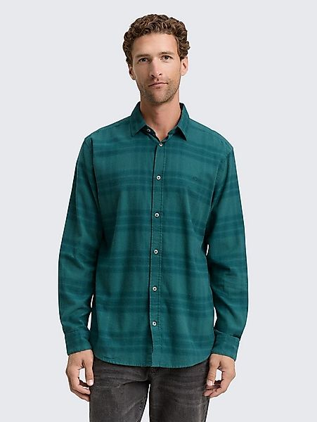 TOM TAILOR Langarmhemd Blusen & Shirts Regular Fit Hemd mit Logo-Stickerei günstig online kaufen