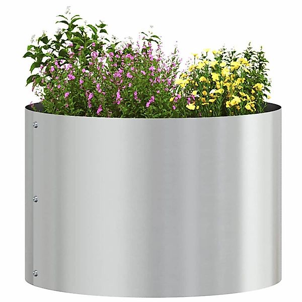 vidaXL Blumentopf Gartenpflanzer 5 pcs Silber günstig online kaufen