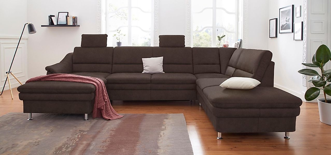 sit&more Wohnlandschaft "Cardoso U-Form" mit Federkern und Kopfstützen, mit günstig online kaufen