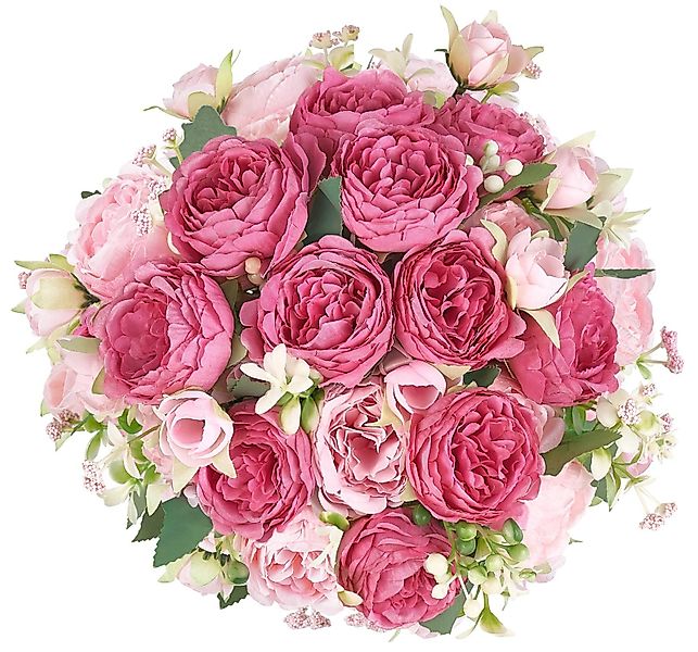 Kunstblumenstrauß 4 Bündel Pfingstrosen, künstliche Blumen, günstig online kaufen