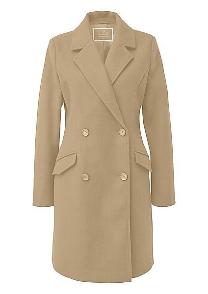 QS Funktionsmantel Outdoor-Mantel Taillierter Mantel in Wolloptik günstig online kaufen