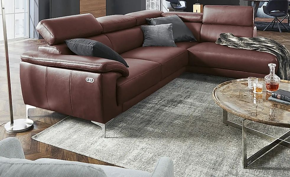 Max Schelling Ecksofa  Vita ¦ rot ¦ Maße (cm): B: 293 T: 209.0 Polstermöbel günstig online kaufen