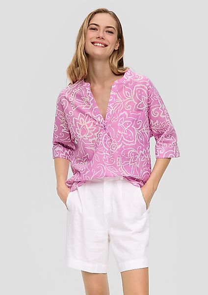 s.Oliver Kurzarmbluse Bluse Baumwollbluse mit Fledermausärmeln günstig online kaufen