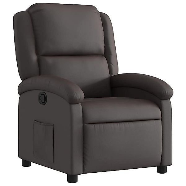 vidaXL Sessel Relaxsessel Dunkelbraun Echtleder (1-St) günstig online kaufen