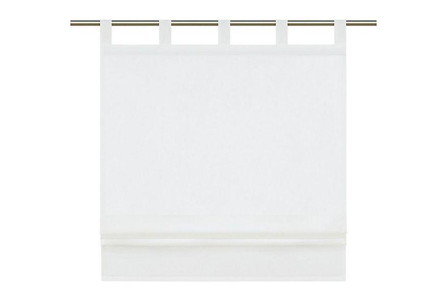 Joyswahl Raffrollo, mit Schlaufen, Küche Raffgardinen Landhaus, Unifarben günstig online kaufen