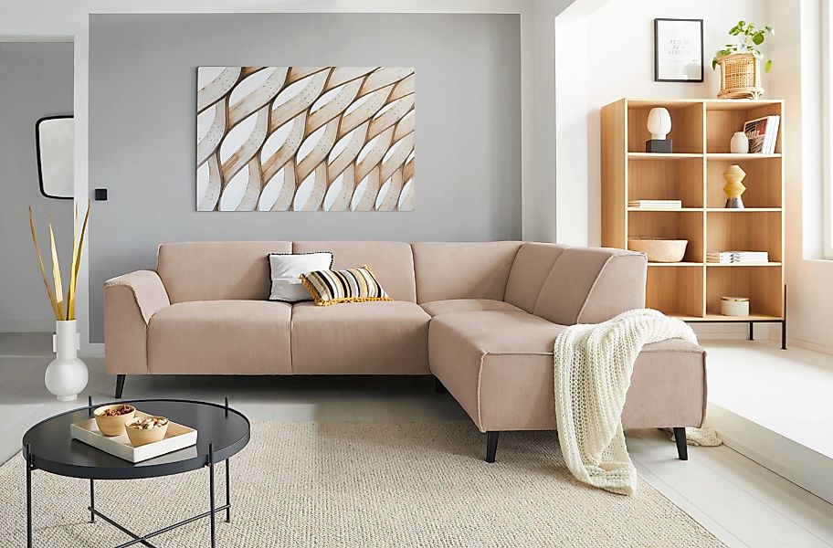 DOMO collection Ecksofa »Amora, bequem und zeitlos, L-Form«, mit Federkern günstig online kaufen