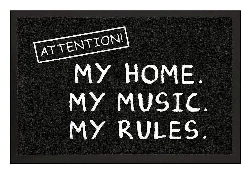 Rockbites Fußmatte Rockbites - Fußmatte Türmatte "Attention! My Home" Schwa günstig online kaufen
