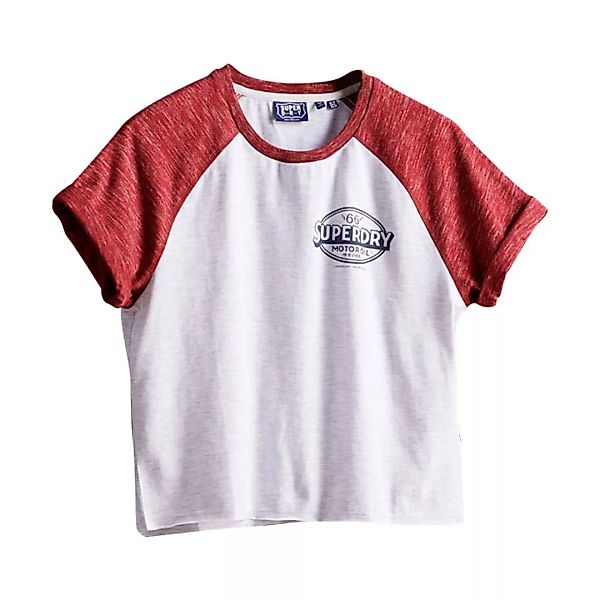 Superdry Speedway Raglan Boyfriend Boxy Kurzarm T-shirt XS Ice Marl günstig online kaufen