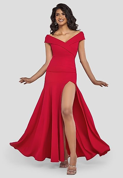 Goddiva Maxikleid Scuba Crepe Off Shoulder günstig online kaufen
