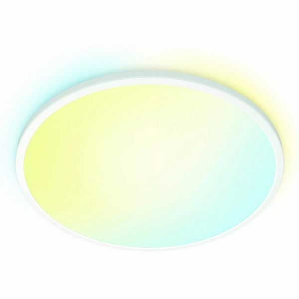 WiZ LED-Deckenleuchte SuperSlim Tunable White 2450 lm Weiß Ø 43 cm günstig online kaufen