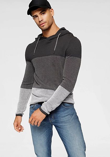 Bruno Banani Kapuzenpullover, im trendigen Waffel-Look günstig online kaufen