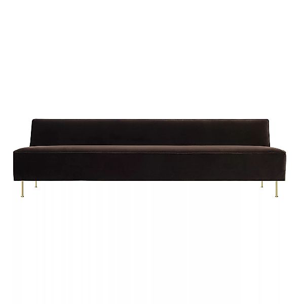 Gubi - Modern Line Sofa - braun/Stoff Velluto di Cotone 645/BxHxT 240x70x83 günstig online kaufen