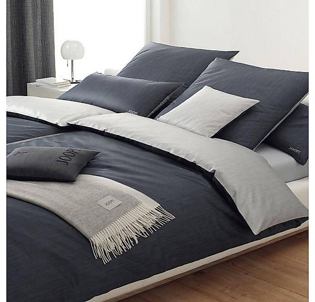 JOOP! Bettwäsche Bettwäsche Plaza Plain Honan Grau 9 135 x 200 cm, Mako Sat günstig online kaufen