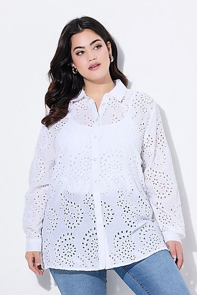 Angel of Style Hemdbluse Bluse A-Linie Lochstickerei Langarm günstig online kaufen