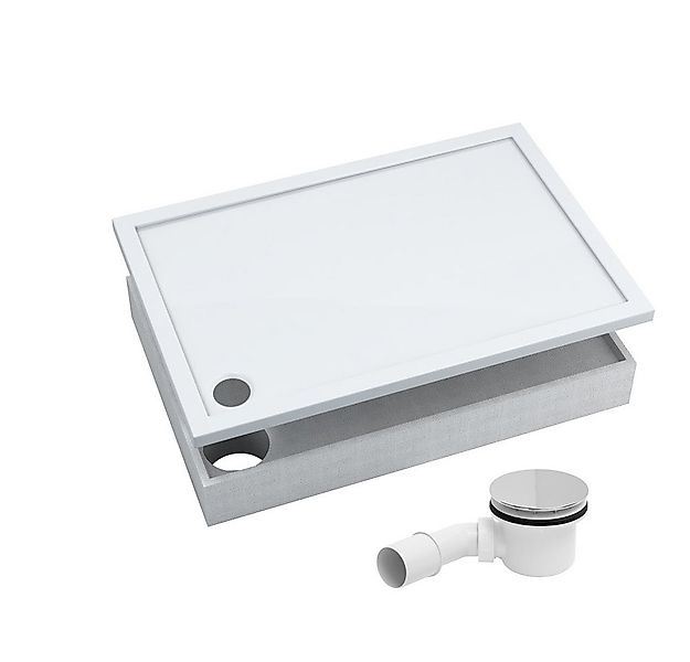 Aquabad® Duschwanne BASIC Smooth White, Rechteck, Acryl, 1-St., Duschwanne günstig online kaufen