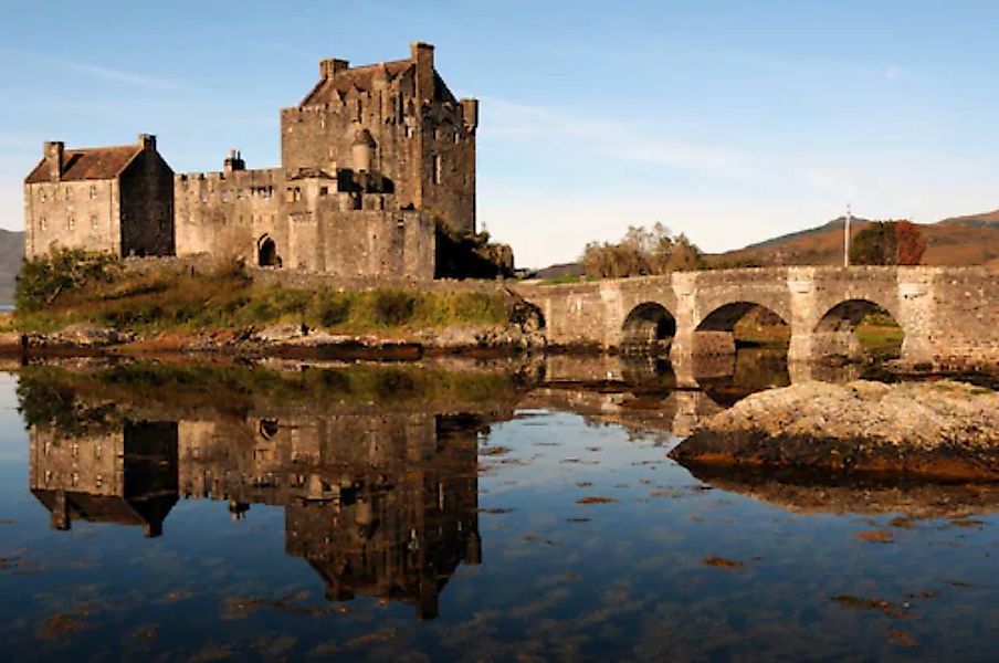 Papermoon Fototapete »EILEAN DONAN SCHLOSS-SCHOTTLAND HIGHLANDS BURG MAUER« günstig online kaufen