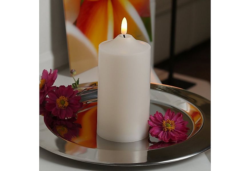 MARELIDA LED-Kerze für Außen flackernde Flamme H: 17cm D: 7,5cm outdoor Tim günstig online kaufen