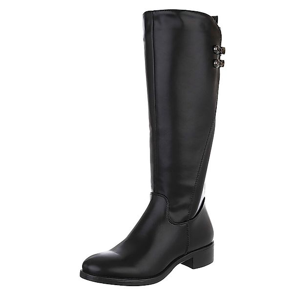 Ital-Design Elegante Damenstiefel mit dekorativen Details günstig online kaufen