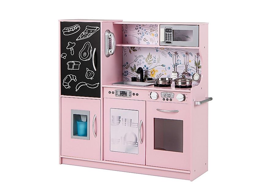 COSTWAY Spielküche Kinderküche, mit Zubehör & Tafel günstig online kaufen