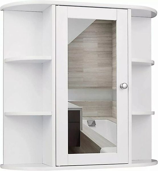 EUGAD Badezimmerspiegelschrank (1-St) Hängeschrank mit Ablage aus Holz weiß günstig online kaufen