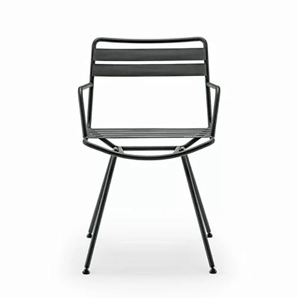 Sessel Dan textil grau / Elastische Gurte - Zanotta - Grau günstig online kaufen