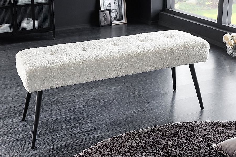 riess-ambiente Sitzbank BOUTIQUE 100cm weiß / schwarz (Einzelartikel, 1-St) günstig online kaufen