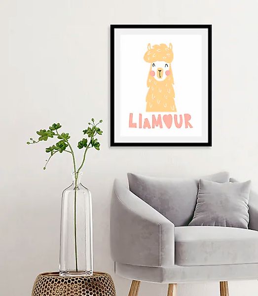 queence Bild »Llamour« Alpaka   Herz   Herzbilder   Liebessprüche   Schrift günstig online kaufen