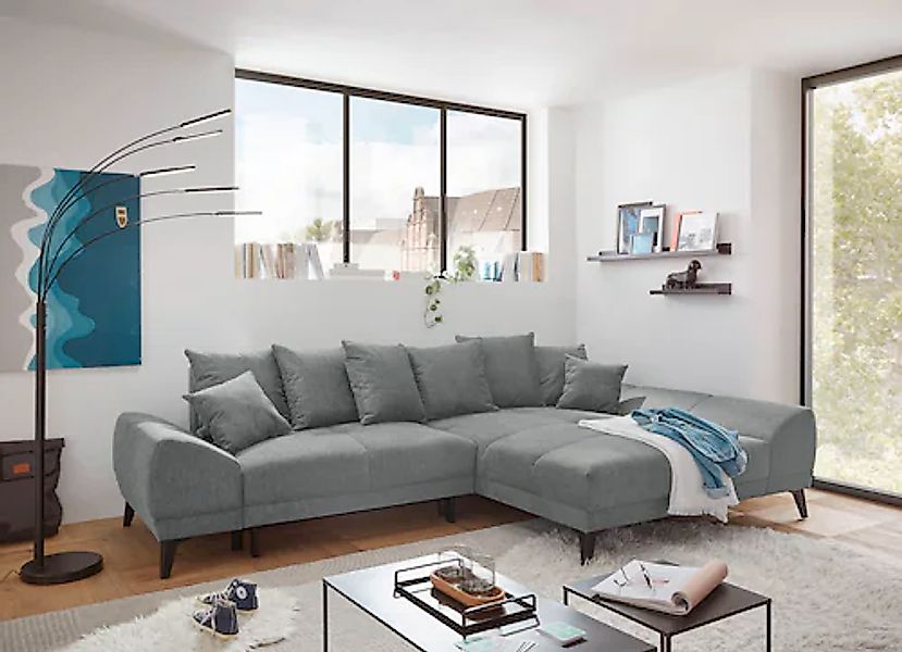 ED EXCITING DESIGN Ecksofa »Scott L-Form«, mit Bettfunktion, Bettkasten & 8 günstig online kaufen