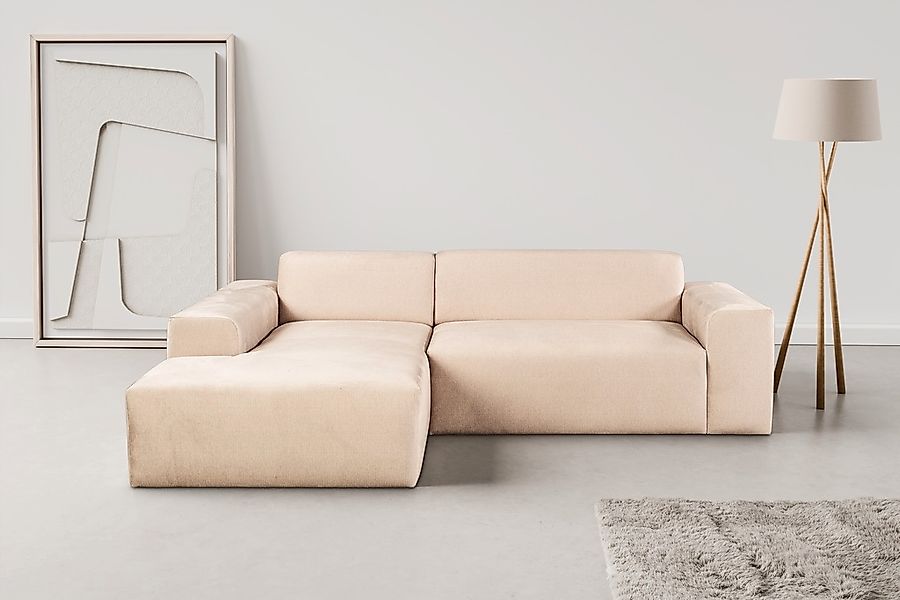 WERK2 Ecksofa "Zeus-L modern & zeitlos, Breite 253 cm, bequemes Sofa" Curvy günstig online kaufen