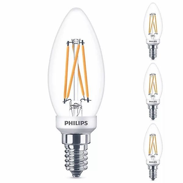 Philips LED Lampe ersetzt 40 W, E14 Kerzenform B35, klar, warmweiß, 475 Lum günstig online kaufen