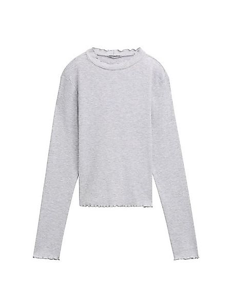 TOM TAILOR Langarmshirt gerippt mit gekräuselten günstig online kaufen