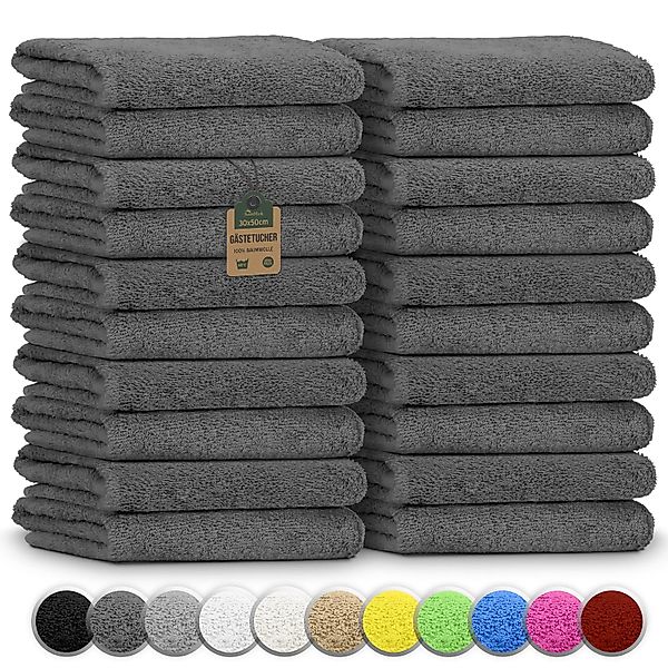 NatureMark Gästehandtuch 20er-Sparpack Frottier Gästetücher 30x50cm, günstig online kaufen