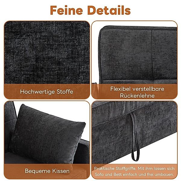 STILVORA Schlafsofa mit bettfunktion,verstellbare 2-sitzer-Klappsofa,Tagesb günstig online kaufen