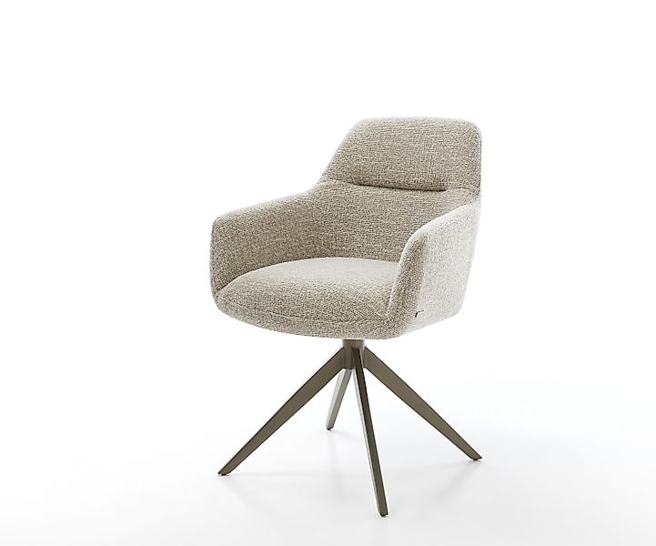 Drehstuhl Pejo-Flex Webstoff Soft Beige Kreuzgestell breit Effektfinish Tit günstig online kaufen