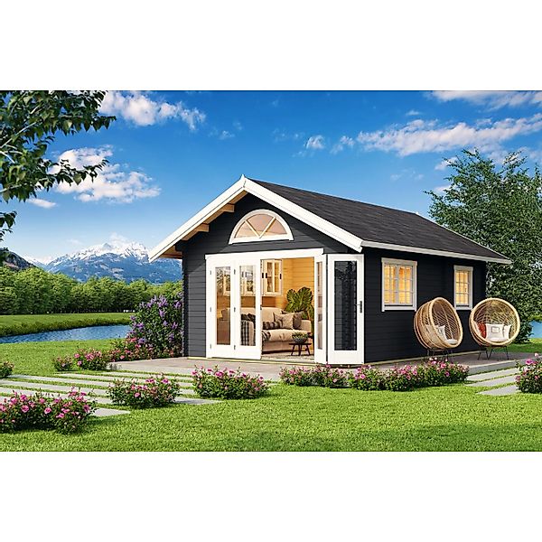 Lasita Gartenhaus Caroline 2.3 Carbongrau 390 cm x 575 cm günstig online kaufen
