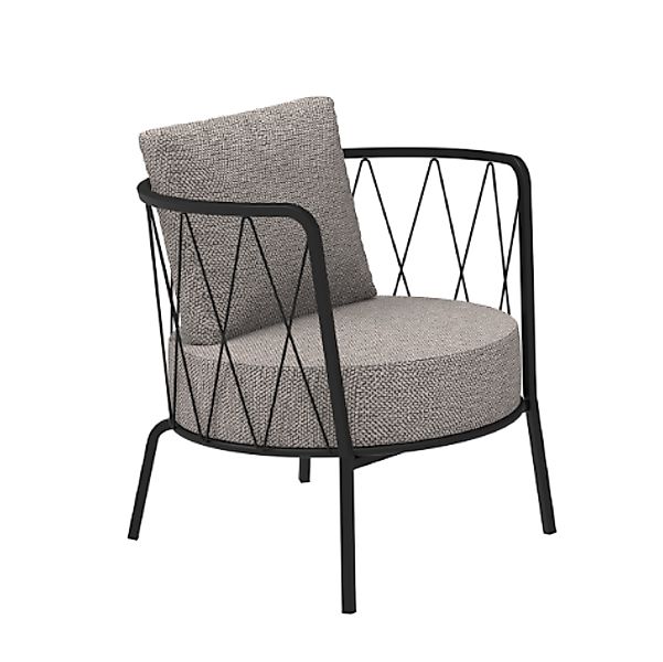 Daisy niedriger Lounge-Sessel schwarz, grau-weiß günstig online kaufen