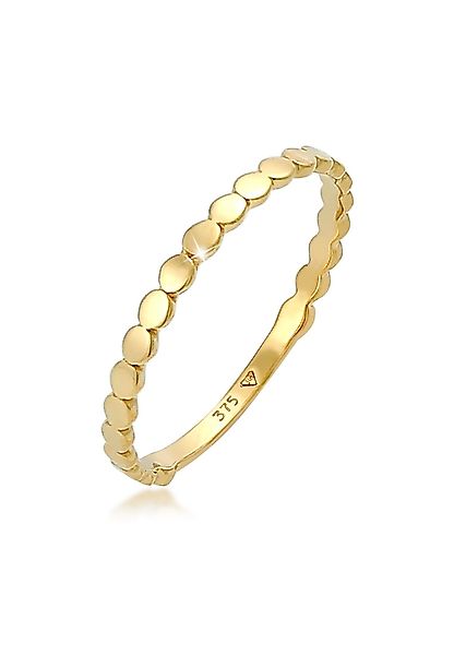 Elli Premium Fingerring Plättchen Rund Stapelring günstig online kaufen