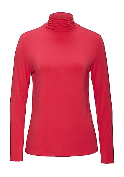 LASCANA Stehkragenshirt "aus weichem Viskose-Stretch" günstig online kaufen