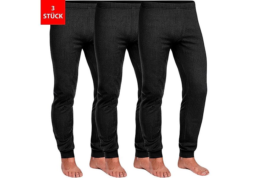 Fashionschmiede Thermounterhose Herren Thermo Hose im 3er Pack warme bequem günstig online kaufen