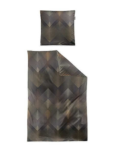 Irisette Bettwäsche Irisette, Satin, 2 teilig, geometrisches Design, braun günstig online kaufen
