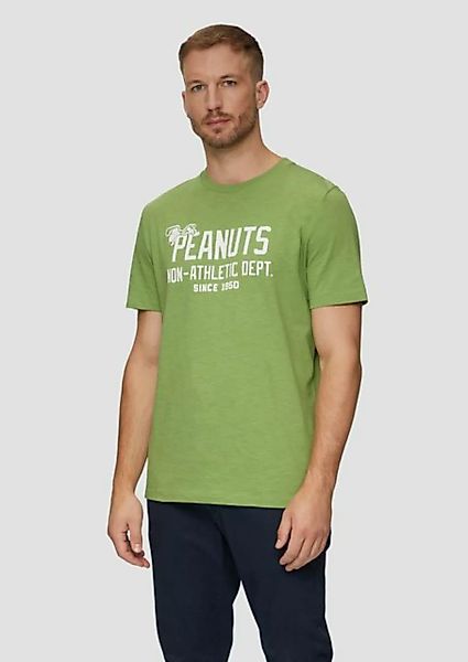 s.Oliver Kurzarmshirt T-Shirt mit Peanuts®-Motiv und Flammgarnstruktur Artw günstig online kaufen