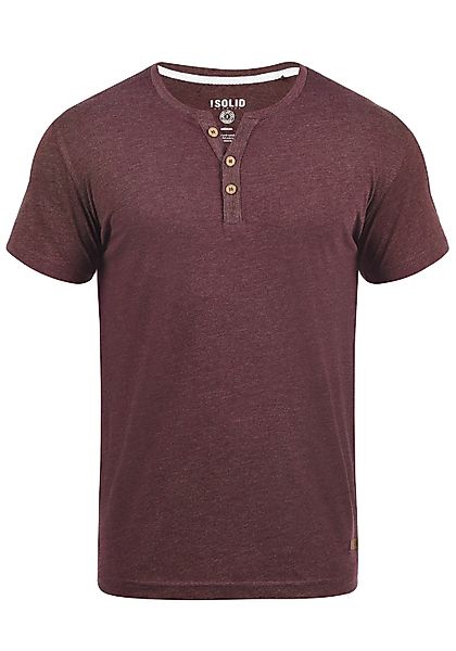 !Solid Rundhalsshirt SDVolker Kurzarmshirt mit Knopfleiste günstig online kaufen