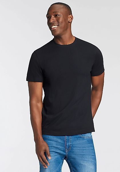 Mans World Rundhalsshirt, (Packung, 2 tlg., 2er Pack), Kurzarm, unifarben, günstig online kaufen