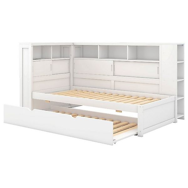 Odikalo Kinderbett Schlafsofa Tagesbett Ausziehbett Staufach 90x200(90x190) günstig online kaufen